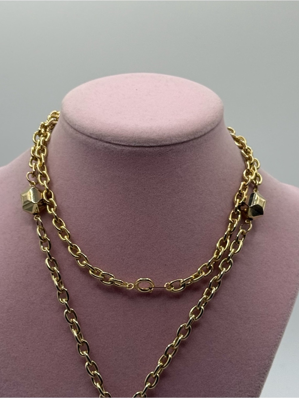 Long Gold-Tone tassel Necklace - Picture 2 of 5